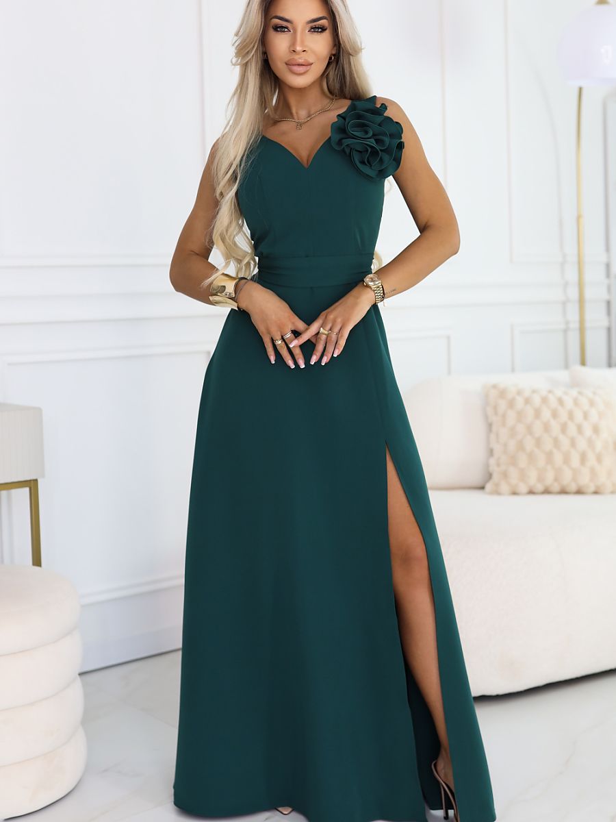 Numoco Langes Kleid – grün