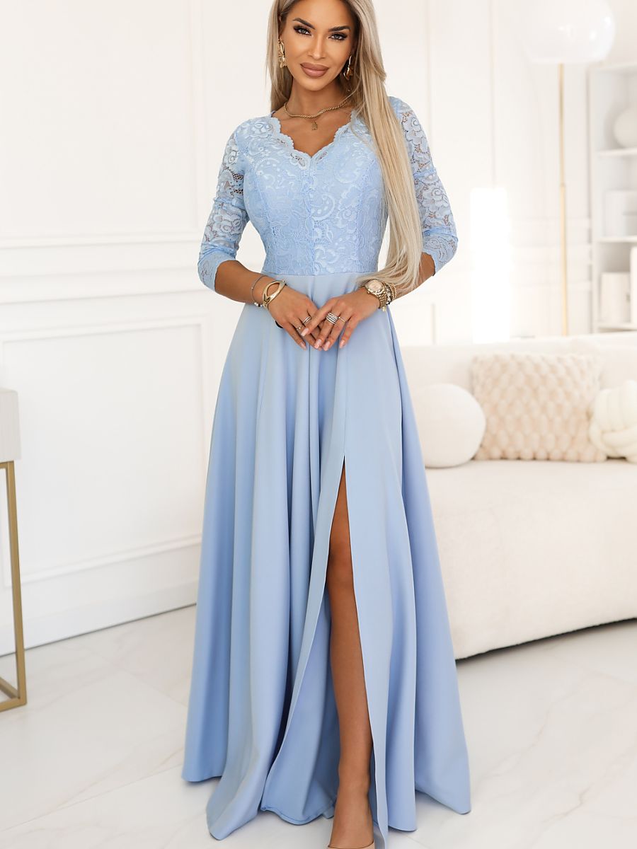 Numoco Langes Kleid – blau