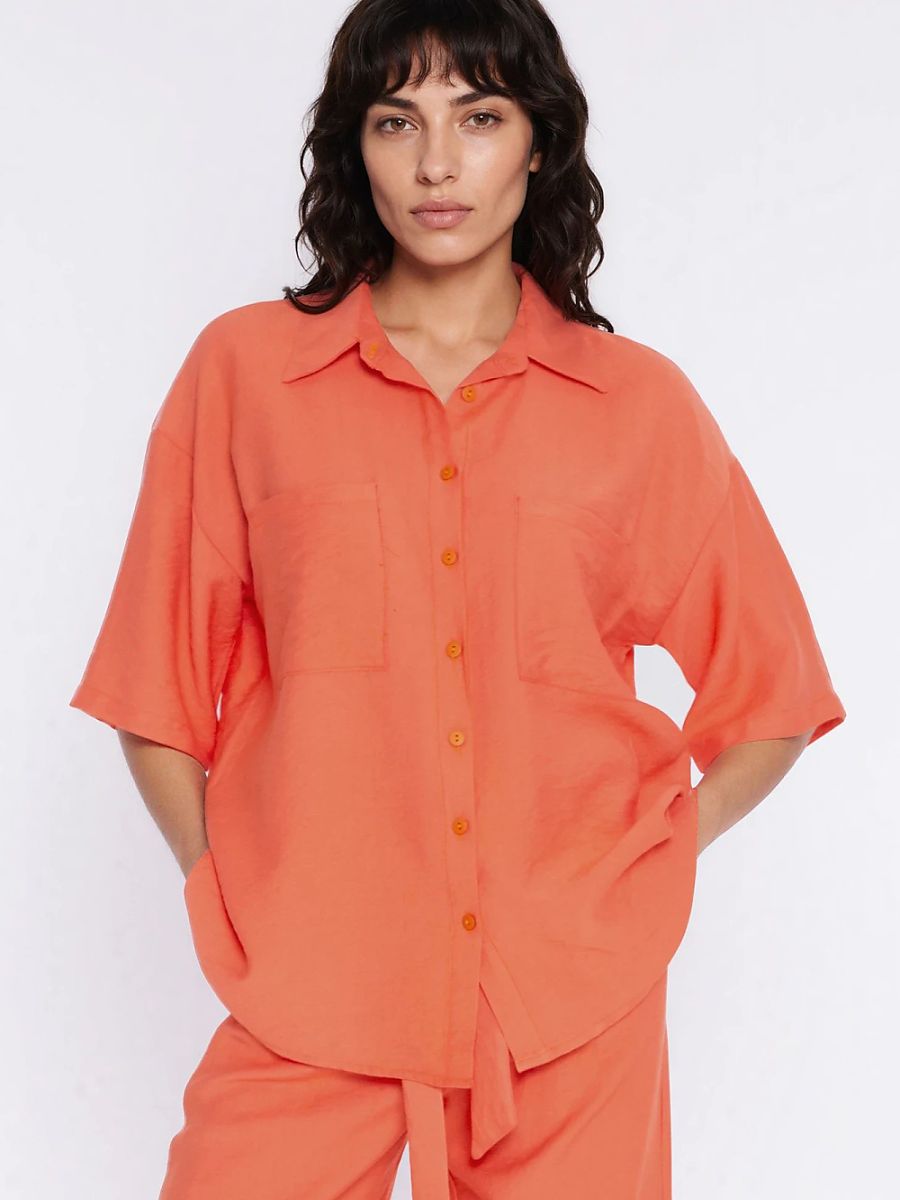 Nife Kurzarm Hemd – orange