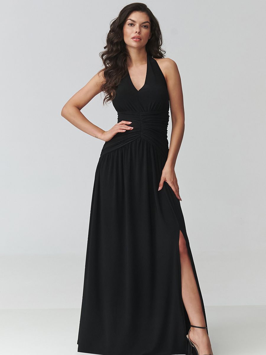 Makadamia Langes Kleid – schwarz
