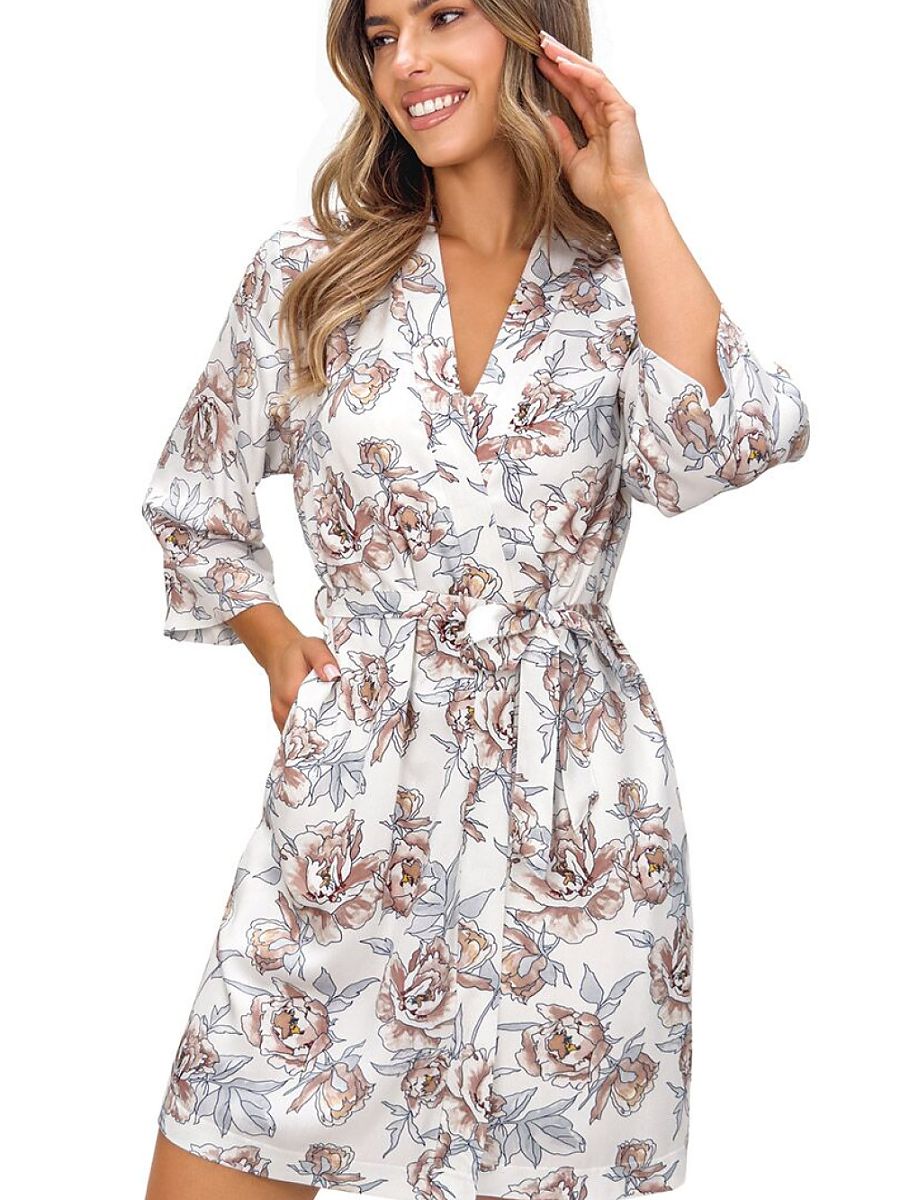 Donna Kurz Schlafrock – beige