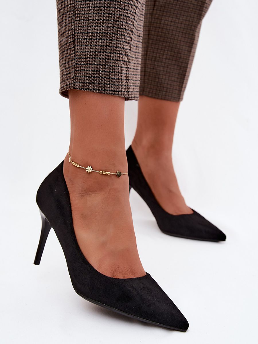 Pointed Faux Suede Stilettos