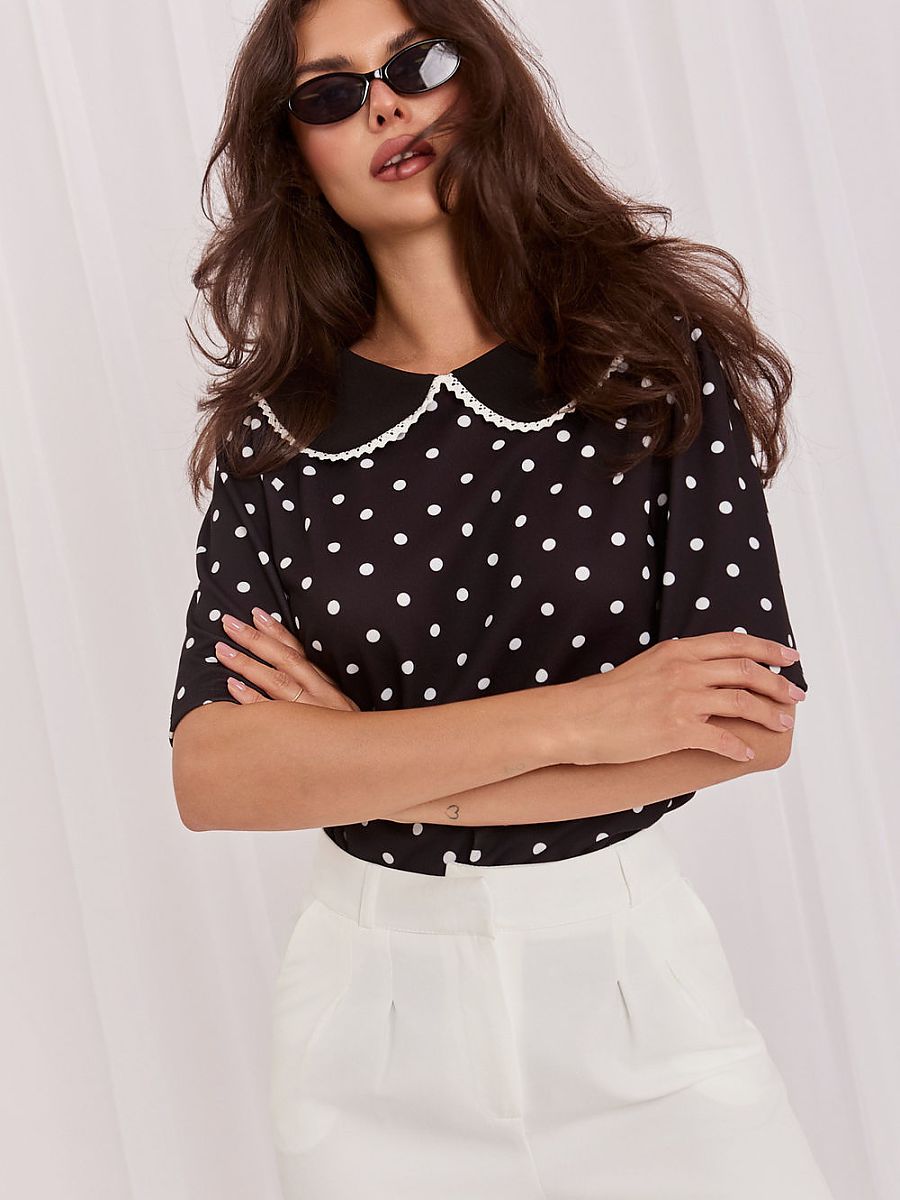 Italy Moda Bluse – schwarz