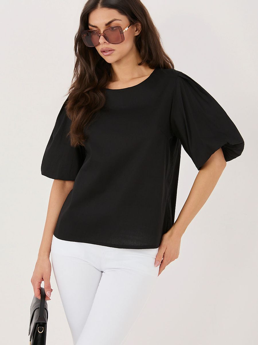 Italy Moda Bluse – schwarz