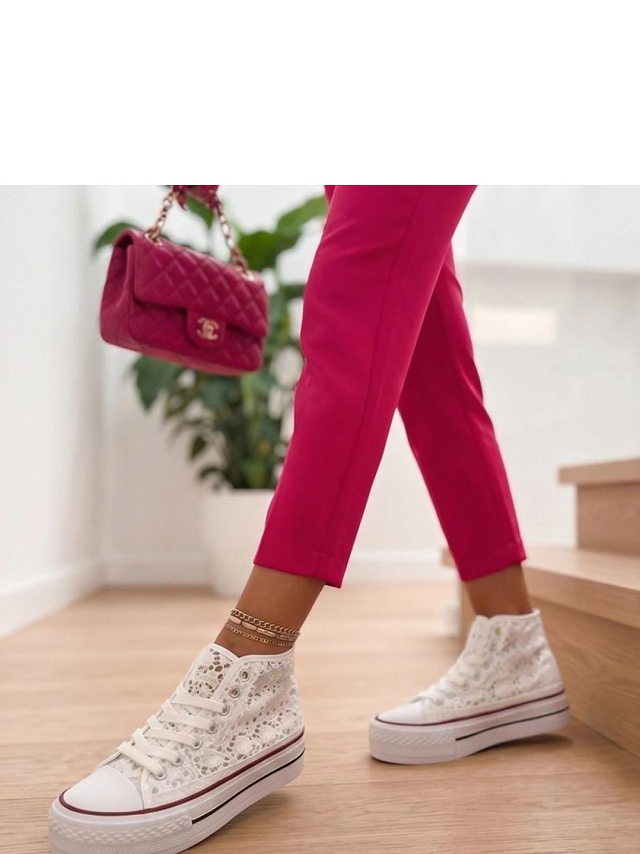 Openwork High-Top Platform Sneakers