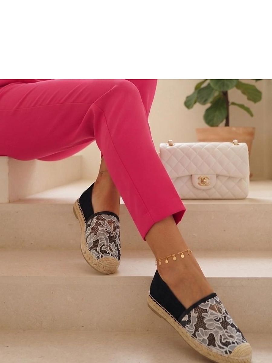 Lace-Insert Slip-On Espadrilles