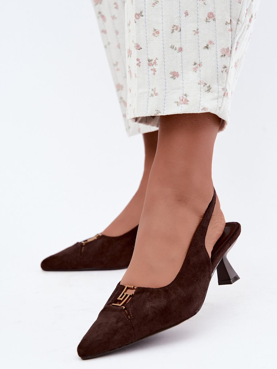 Slingback Hourglass Heel Pumps