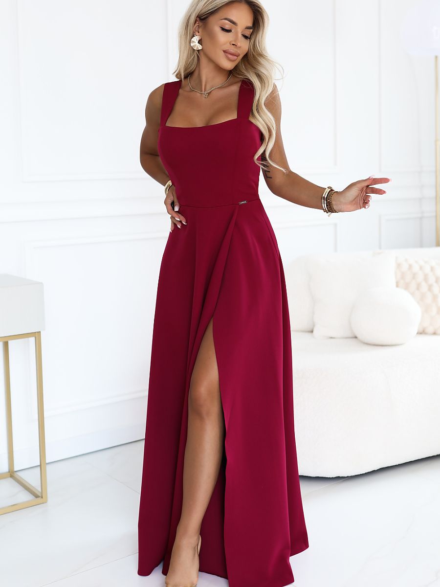 Numoco Langes Kleid – rot
