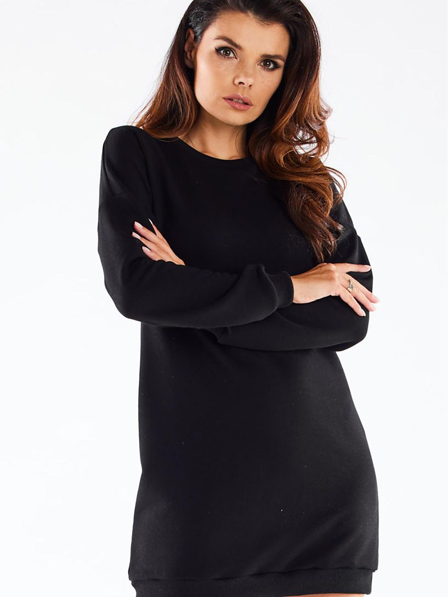 Blouse-Cut Sweatshirt Mini Dress