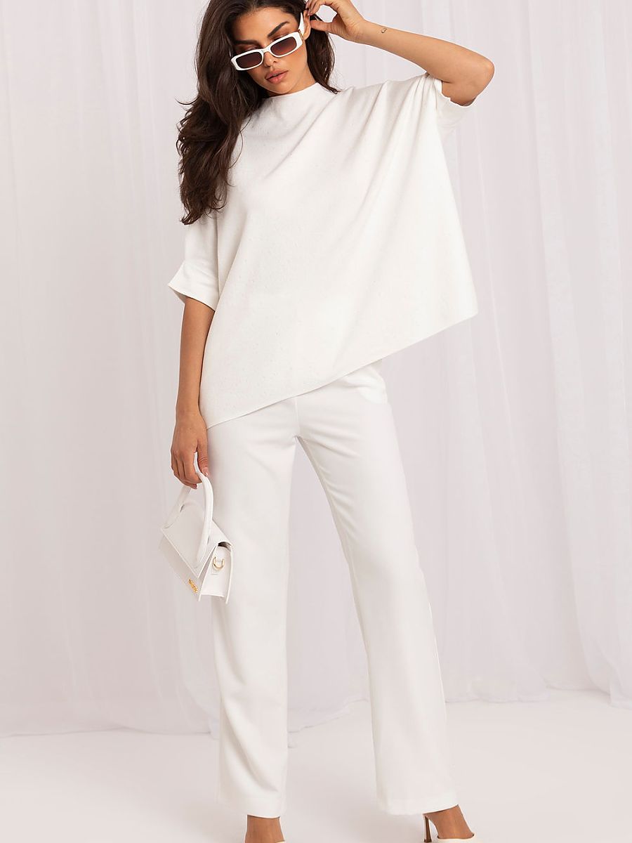 Italy Moda Kurzarm Pullover – beige