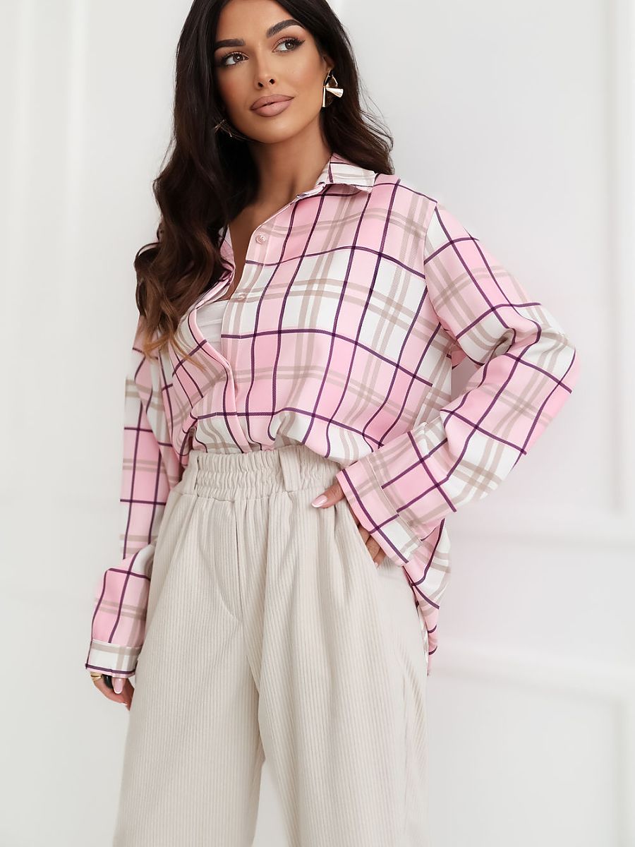 Italy Moda Langarm Hemd – rosa
