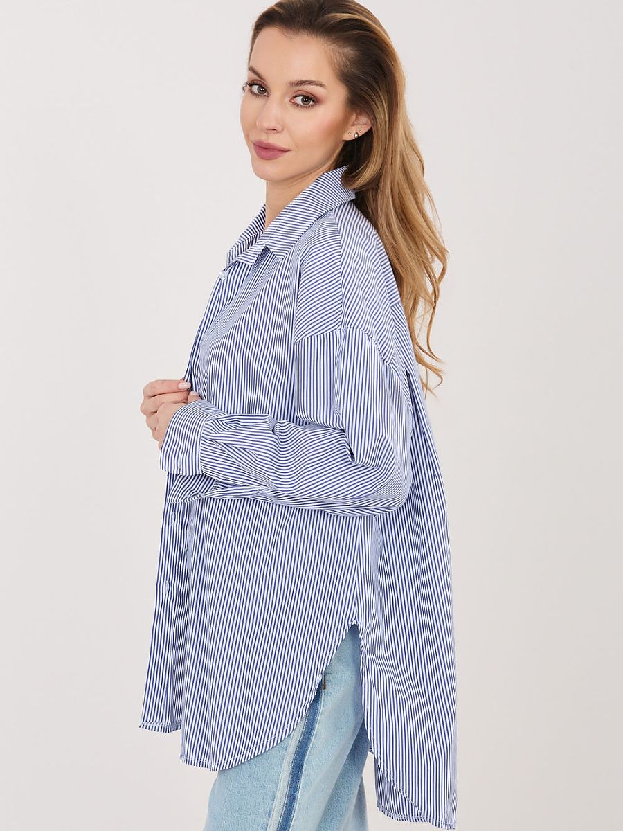 Italy Moda Langarm Hemd – blau