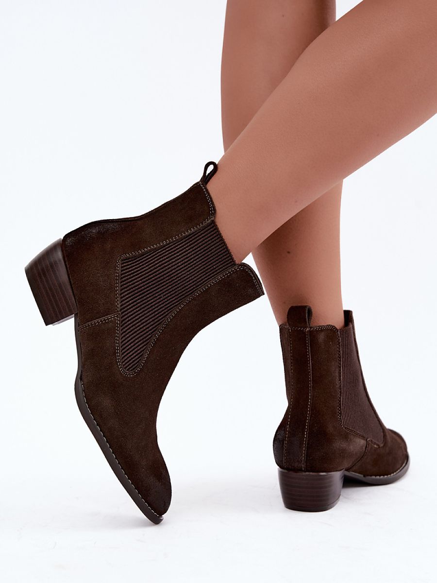 Heeled Suede Chelsea Boots